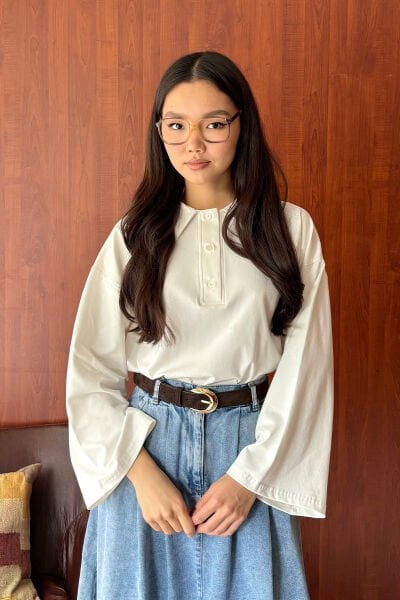 Ekru Süprem Polo Yaka Body