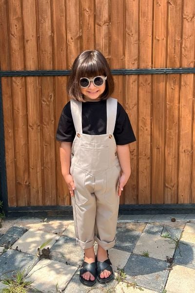 Taş Duck Keten Salopet Çocuk Tulum & Siyah Çocuk Body