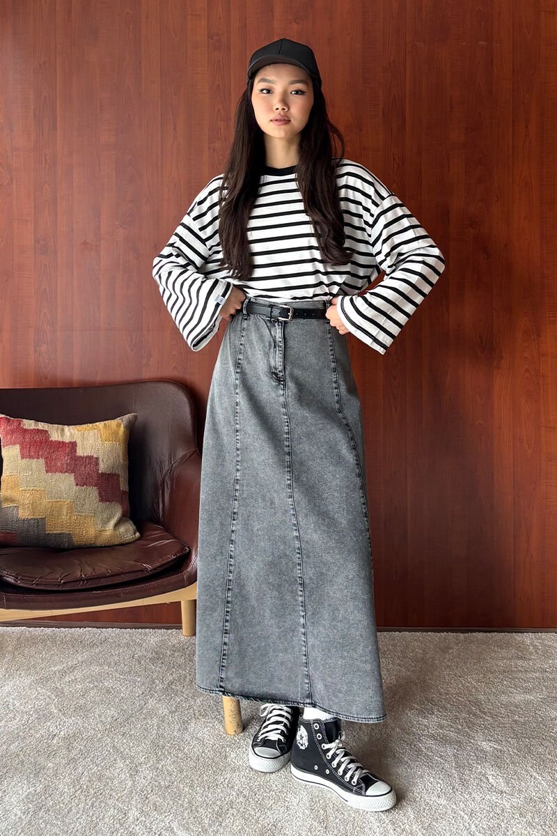 Antrasit Kot Kloş Etek