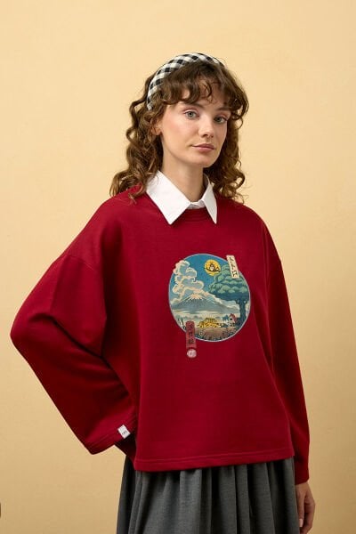 Bordo Baskılı 3 İp Body