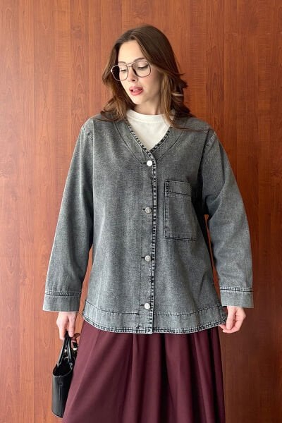 Antrasit Blazer Ceket