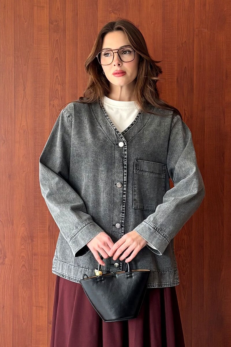 Antrasit Blazer Ceket