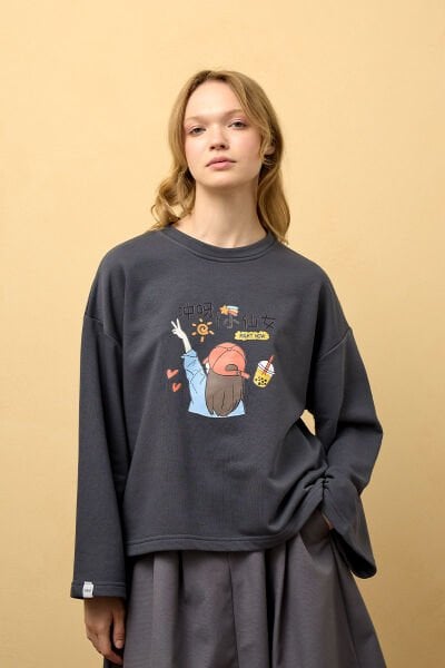 Antrasit Baskılı 3 İp Body