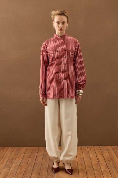 Ekru Şalvar Pantolon