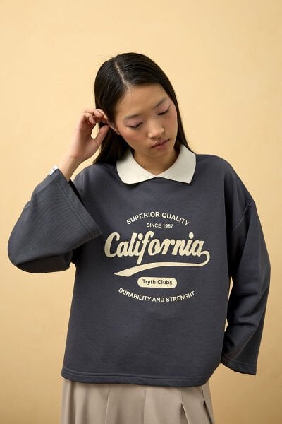 Antrasit California Baskılı 3 İp Body