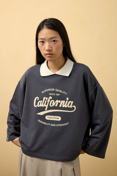 Antrasit California Baskılı 3 İp Body