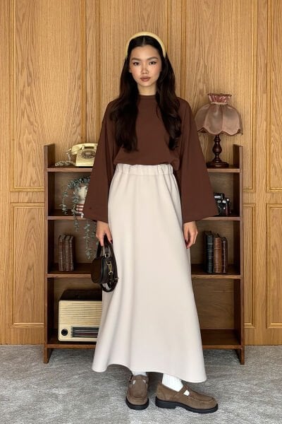 Acı Kahve Body & Taş Scuba Etek Takım