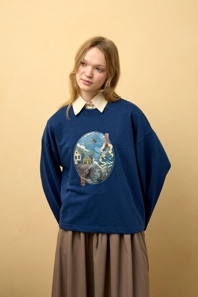 İndigo Baskılı 3 İp Body