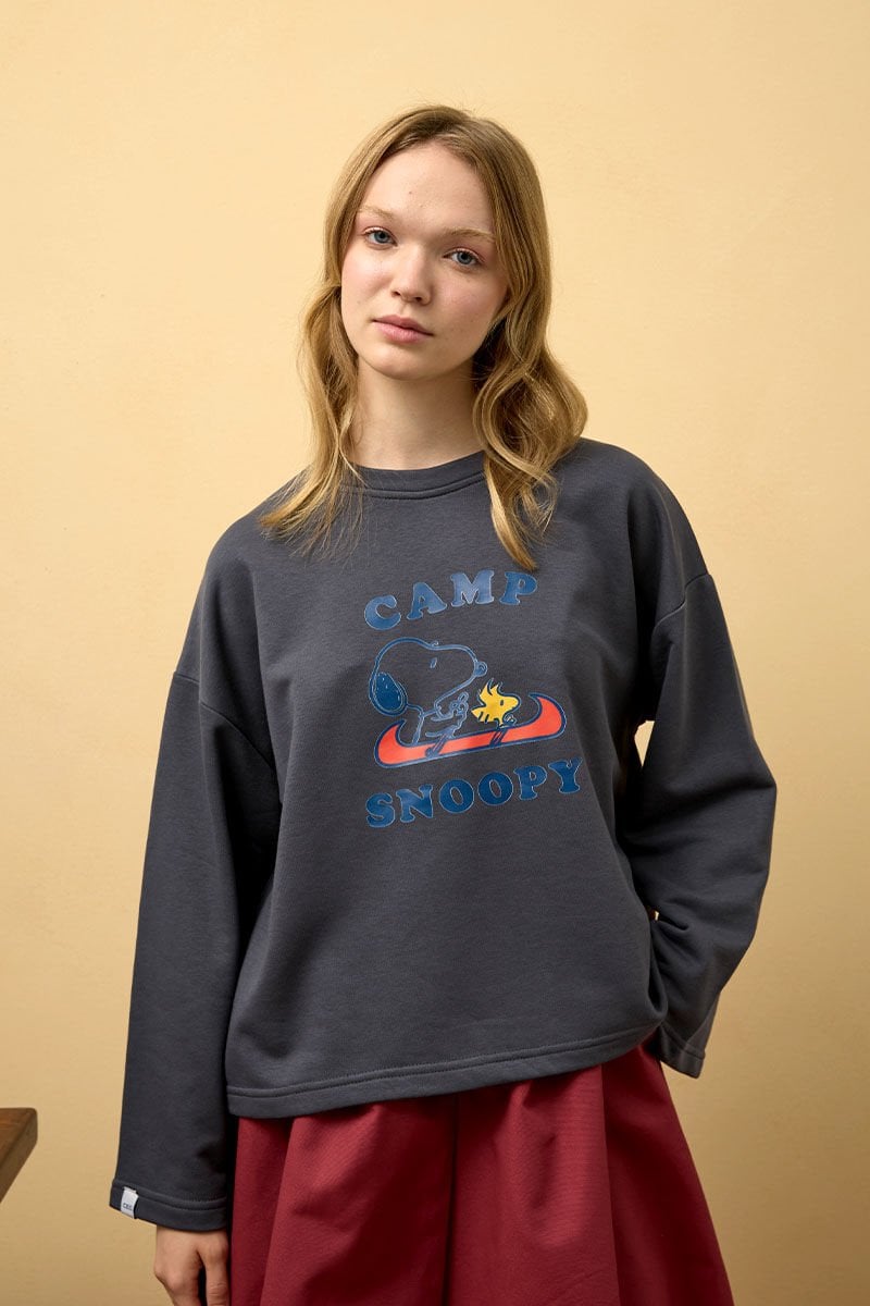 Antrasit Snoopy Baskılı 3 ip Body