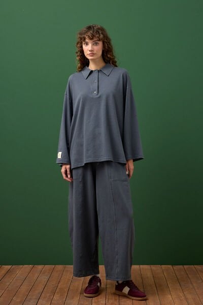 Antrasit Suprem Şalvar Takım