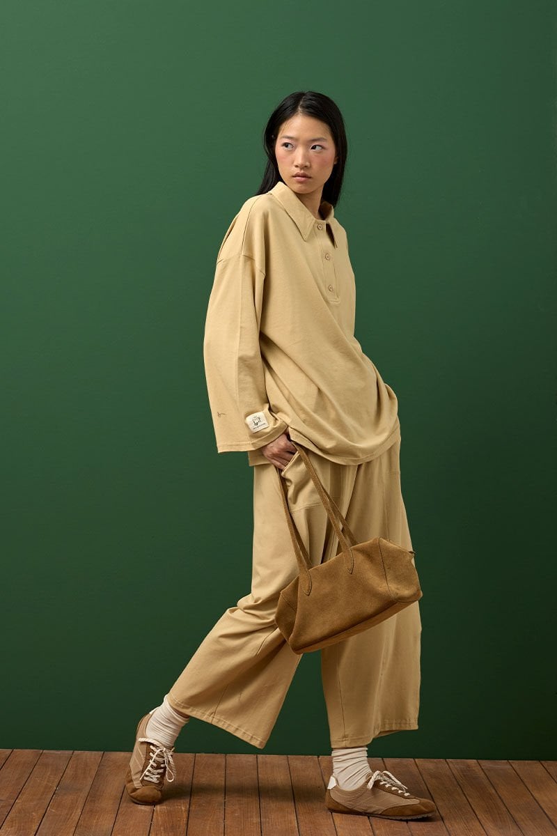 Bej Suprem Şalvar Takım